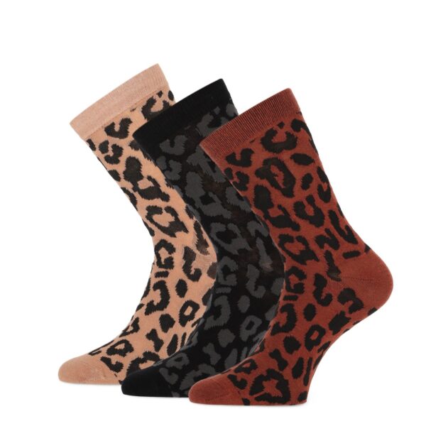 Naadloze katoenen dames leopard dessin sokken